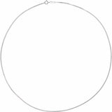 14K White 1.3 mm Diamond-Cut Box 20" Chain