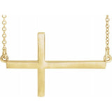 Sideways Cross Necklace