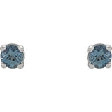 Round 4-Prong Lightweight Stud Earrings