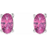 Oval 4-Prong Scroll Setting® Stud Earrings