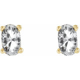 Oval 4-Prong Scroll Setting® Stud Earrings