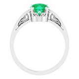 Solitaire Scroll Setting® Ring