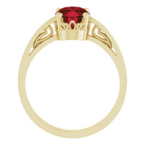 Solitaire Scroll Setting® Ring