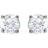 Round 4-Prong Lightweight Stud Earrings