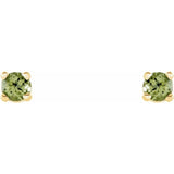 Round 4-Prong Lightweight Stud Earrings