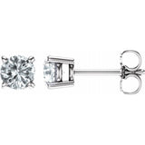 Round 4-Prong Lightweight Stud Earrings