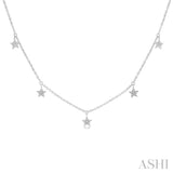 Star Diamond Station Necklace