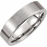 Tungsten 6 mm Flat Satin Band Size 12.5
