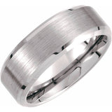 Tungsten Beveled-Edge Band