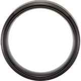 Black PVD Tungsten 8 mm Stepped-Edge Comfort-Fit Band Size 7
