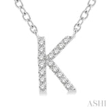 K' Initial Diamond Pendant