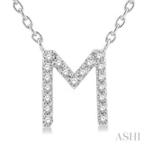 M' Initial Diamond Pendant