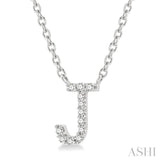 J' Initial Diamond Pendant