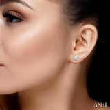 1/5 ctw Round Cut Diamond Stud Earring in 14K Yellow Gold