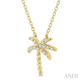 Palm Tree Petite Diamond Fashion Pendant