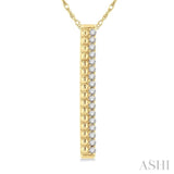 Vertical Bar Diamond Pendant