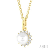 Pearl & Petite Diamond Fashion Pendant