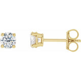 14K Yellow 4.5mm :: 3/4 CTW Lab-Grown Diamond Stud Earrings