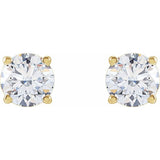 14K Yellow 5mm :: 1 CTW Lab-Grown Diamond Stud Earrings