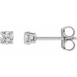 14K White 3mm :: 1/5 CTW Lab-Grown Diamond Stud Earrings