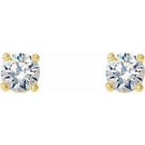 14K Yellow 1/5 CTW Lab-Grown Diamond 4-Prong Stud Earrings