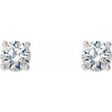 14K White 1/5 CTW Lab-Grown Diamond 4-Prong Stud Earrings