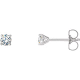 14K White 1/3 CTW Lab-Grown Diamond 4-Prong Stud Earrings