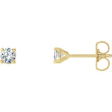 14K Yellow 1/3 CTW Lab-Grown Diamond 4-Prong Stud Earrings