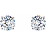 14K White 2 CTW Lab-Grown Diamond 4-Prong Stud Earrings