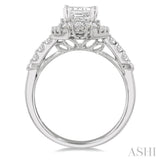 Semi-Mount Halo Diamond Engagement Ring