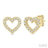 Heart Shape Petite Diamond Fashion Earrings