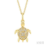 Turtle Petite Diamond Fashion Pendant