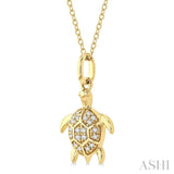 Turtle Petite Diamond Fashion Pendant