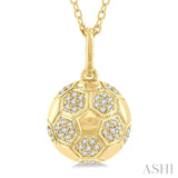 Soccer Ball Petite Diamond Fashion Pendant