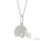 Hockey Helmet Petite Diamond Fashion Pendant