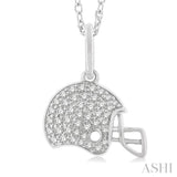 Hockey Helmet Petite Diamond Fashion Pendant