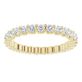 14K Yellow 7/8 CTW Lab-Grown Diamond  Eternity Band Size 6.5