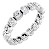 14K White 1/2 CTW Lab-Grown Diamond  Eternity Band Size 6