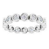 14K White 1/2 CTW Lab-Grown Diamond  Eternity Band Size 6.5