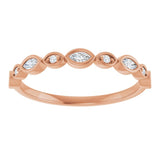 14K Rose 1/6 CTW Lab-Grown Diamond  Anniversary Band
