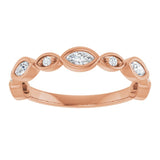 14K Rose 3/8 CTW Lab-Grown Diamond  Anniversary Band