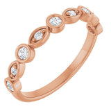 14K Rose 1/5 CTW Lab-Grown Diamond  Anniversary Band