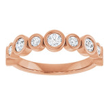 14K Rose 5/8 CTW Lab-Grown Diamond  Anniversary Band