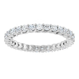 Platinum 9/10 CTW Lab-Grown Diamond  Eternity Band
