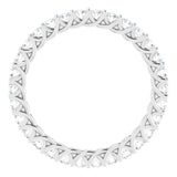 Platinum 9/10 CTW Lab-Grown Diamond  Eternity Band
