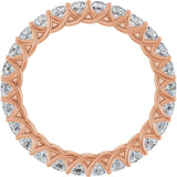 14K Rose 1 3/8 CTW Lab-Grown Diamond  Eternity Band