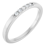 14K White .08 CTW Lab-Grown Diamond French-Set Anniversary Band