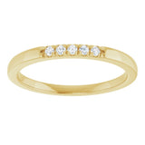 14K Yellow .08 CTW Lab-Grown Diamond French-Set Anniversary Band
