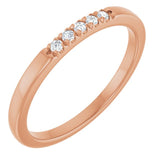 14K Rose .08 CTW Lab-Grown Diamond French-Set Anniversary Band
