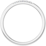 Platinum .08 CTW Lab-Grown Diamond French-Set Anniversary Band